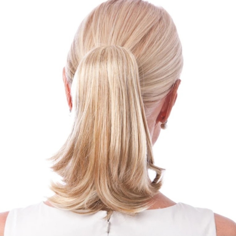 HAIR EXTENSION Synthetic Blonde Clip In 10" Hair Extension Magic Gold NWT